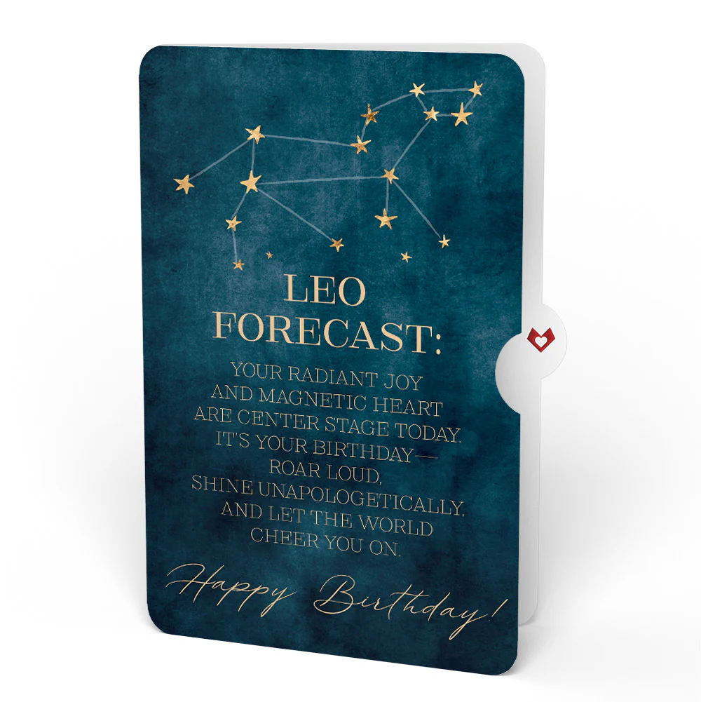 Koi Fish and Lotus Pond Birthday Pop-Up Card and Leo Zodiac Sentiment Set - Image 4