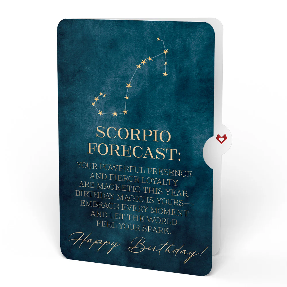 Koi Fish and Lotus Pond Birthday Pop-Up Card and Scorpio Zodiac Sentiment Set - Image 4