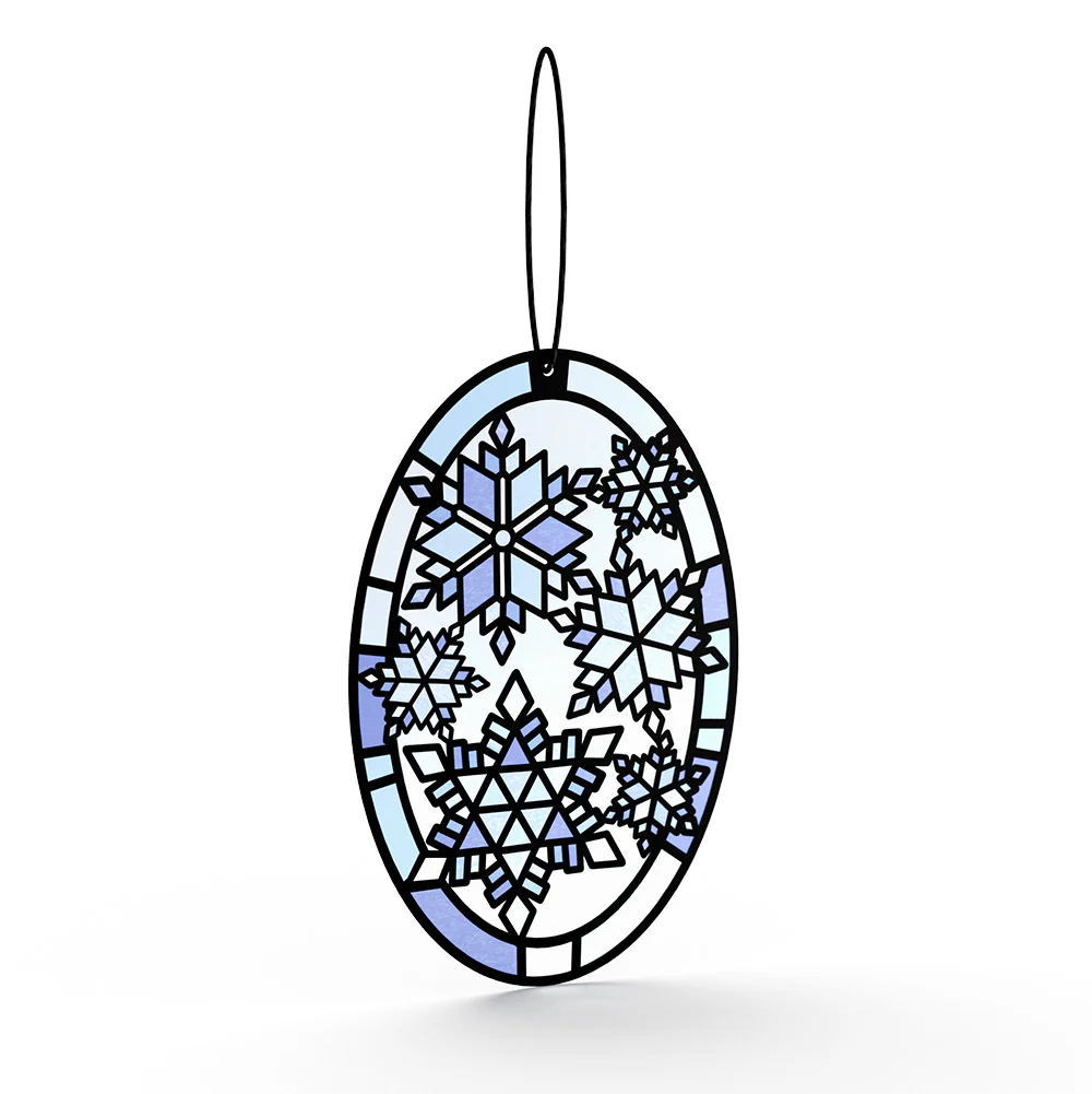 Let It Snow Snowflakes Birthday Suncatcher Card and Sentiment Set - Image 3