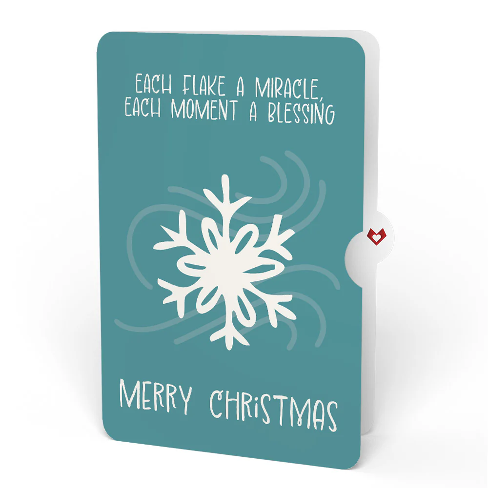 Let It Snow Winter Bunny Pop-Up Card and Snowflake Christmas Sentiment Set - Image 4