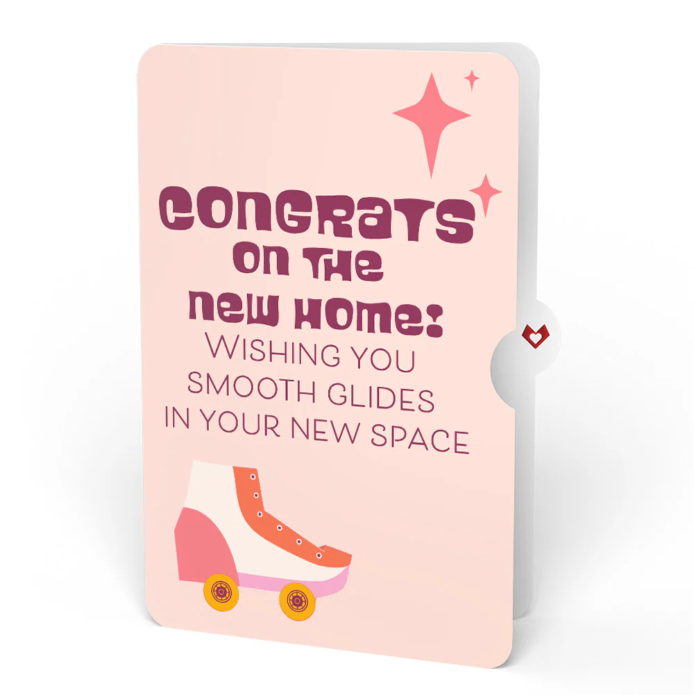 Let the Good Times Roll Roller Skate New Home Pop-Up Card and Sentiment Set - Image 4