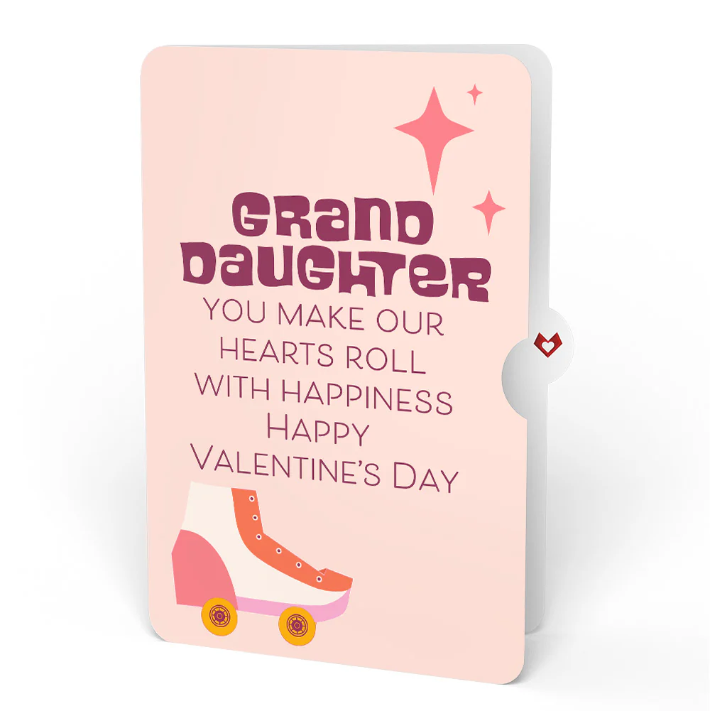 Let the Good Times Roll Roller Skate Valentine Pop-Up Card and Sentiment Set for Granddaughter - Image 4