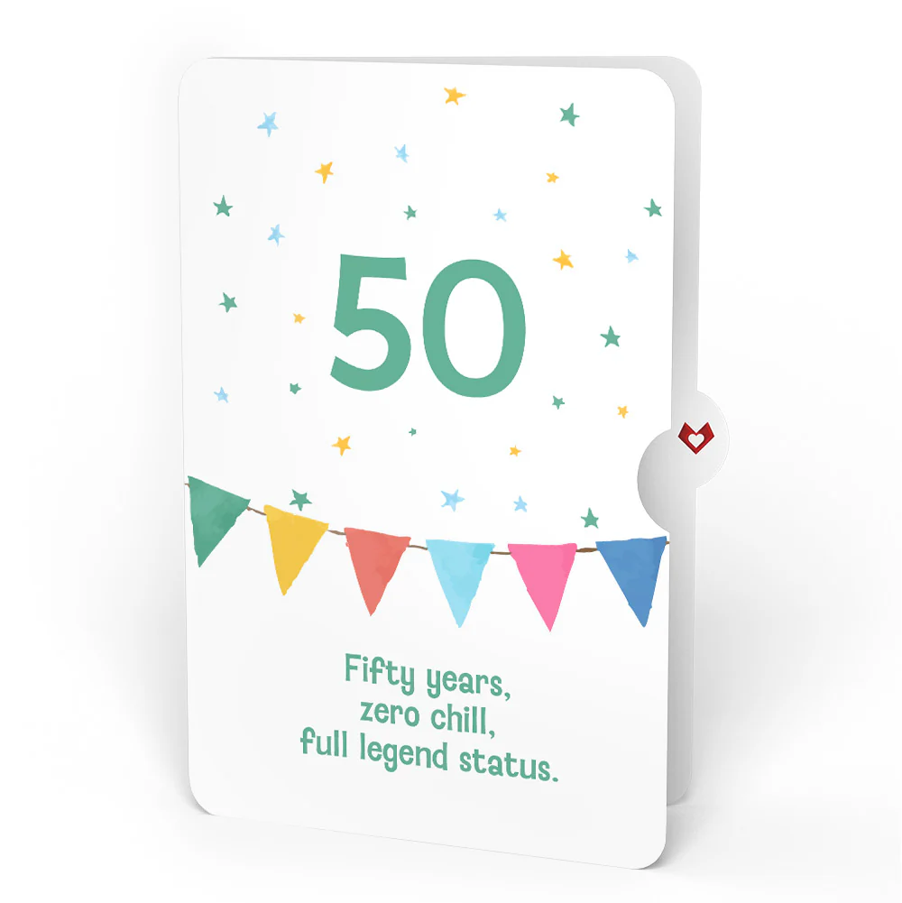 Let's Celebrate 50th Birthday Pop-Up Card and Sentiment Set - Image 4