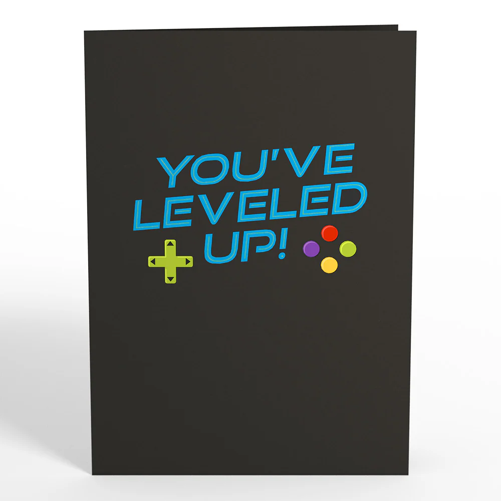 Leveled Up Gamer Birthday Pop-Up Card - Image 5