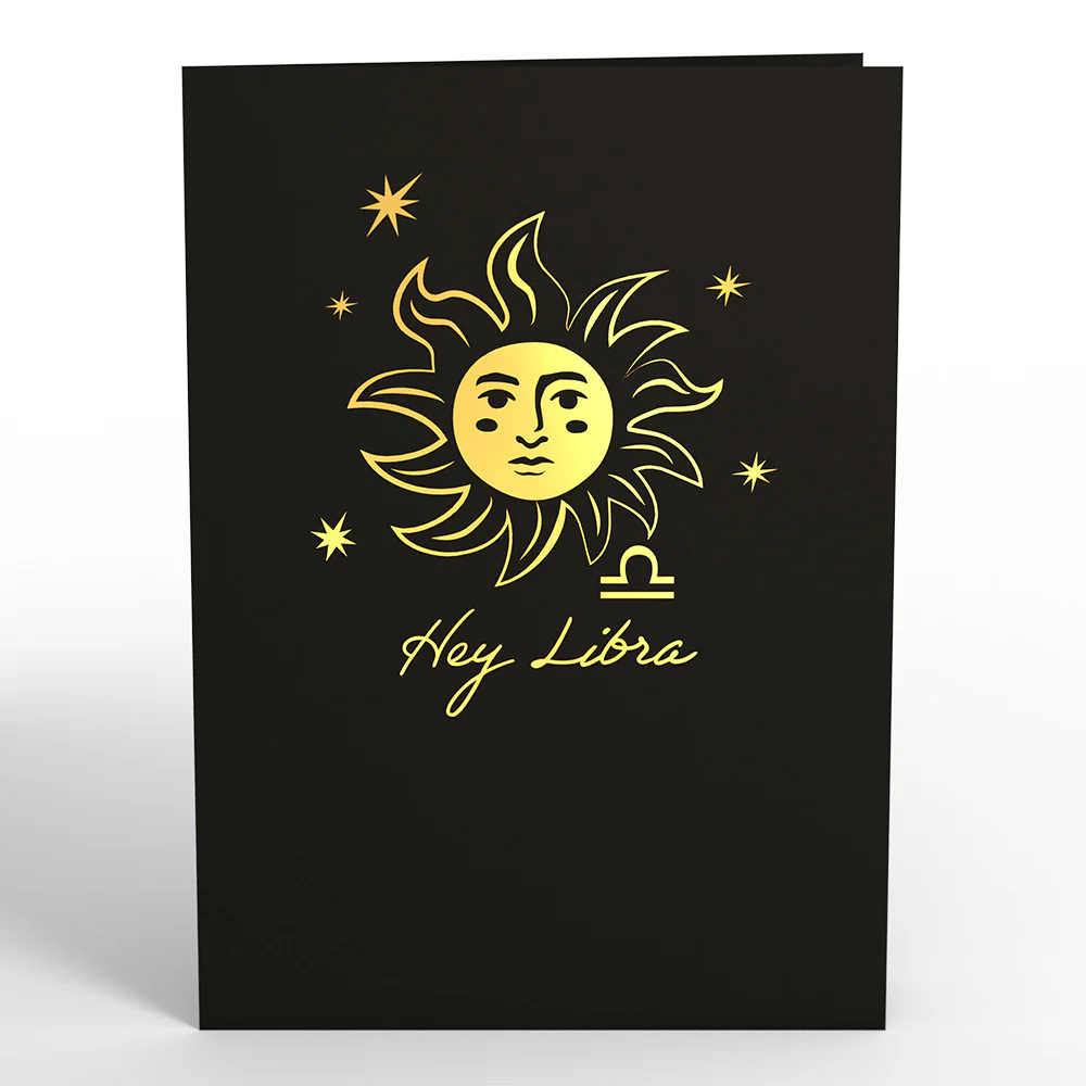Libra Zodiac Birthday Pop-Up Card - Image 4