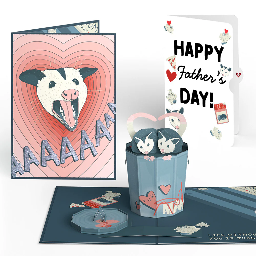 Life Without You Is Trash Possums Father’s Day Pop-Up Card and Sentiment Set