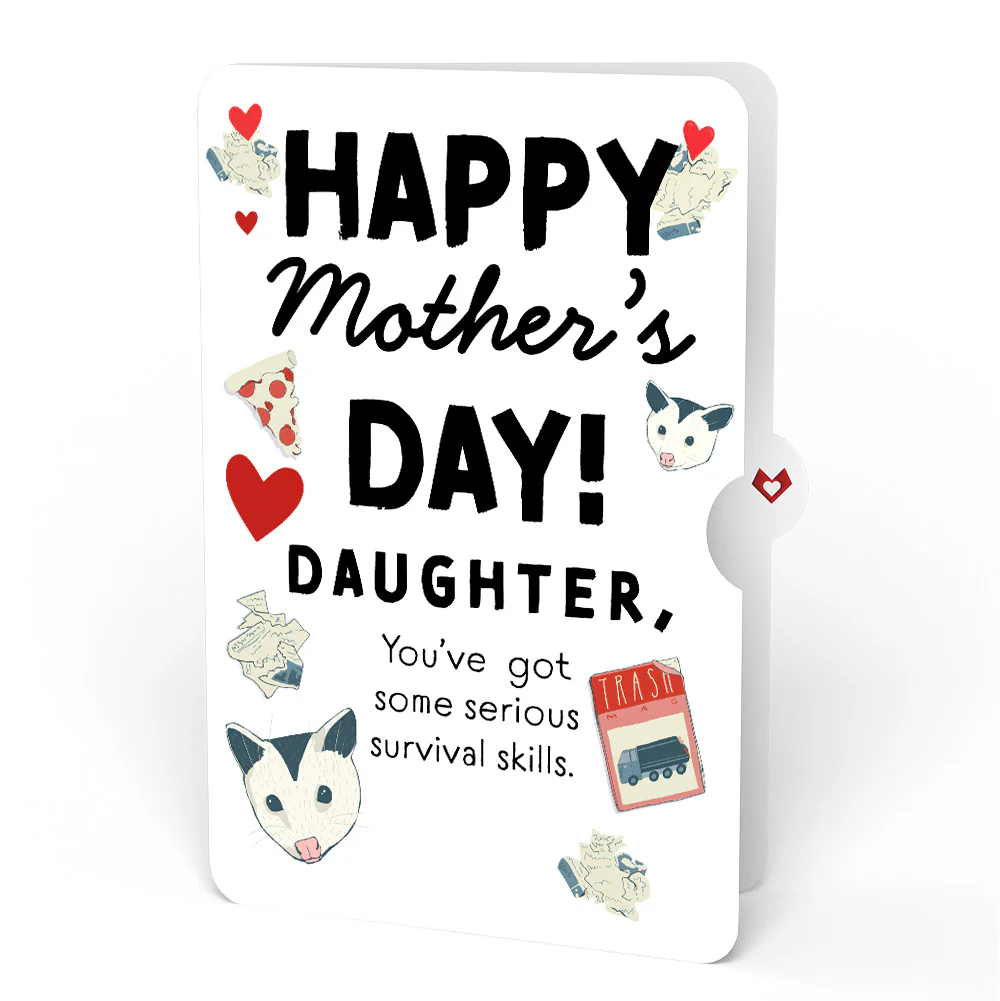 Life Without You Is Trash Possums Mother’s Day Pop-Up Card and Sentiment Set for Daughter - Image 4