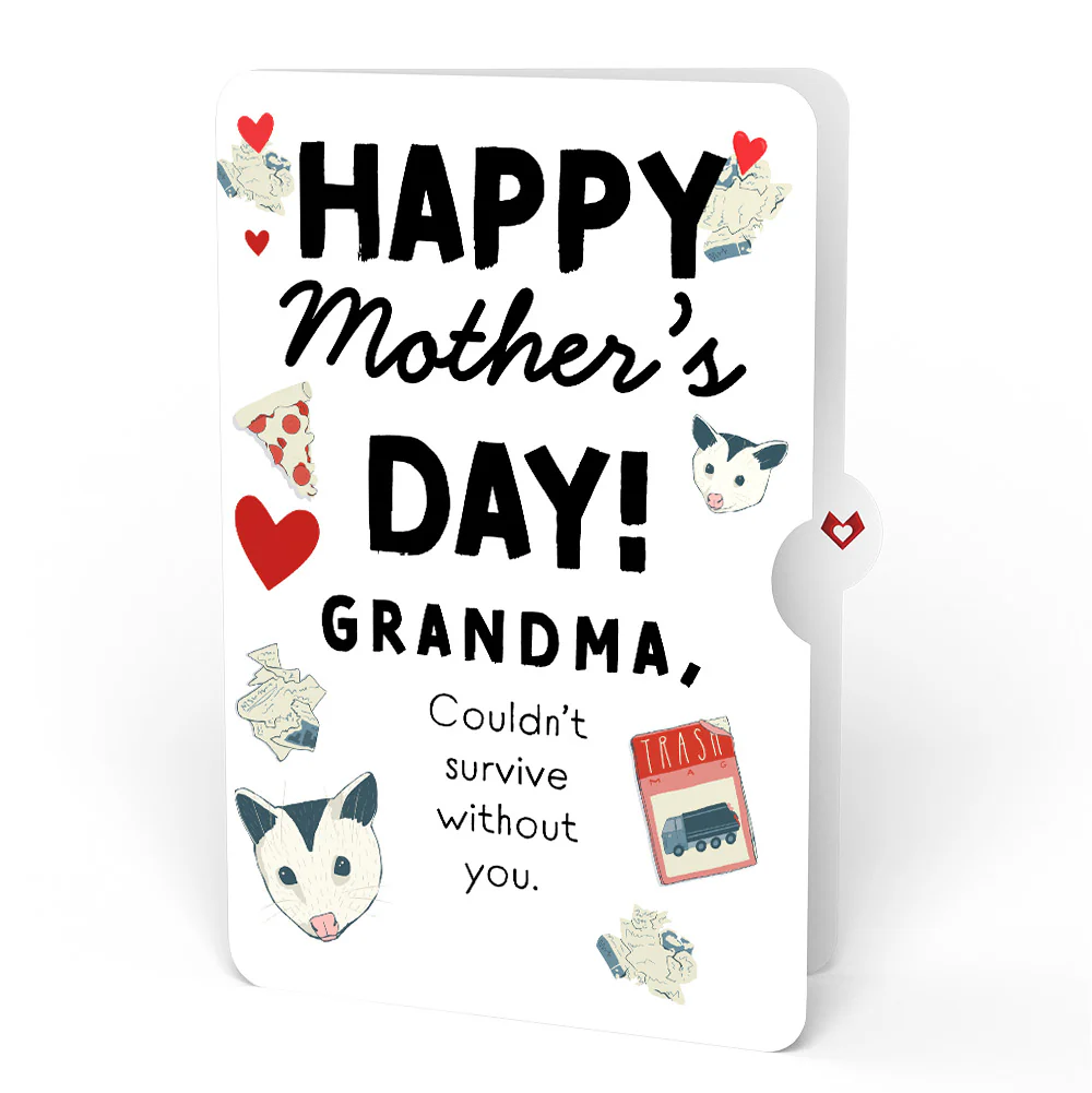 Life Without You Is Trash Possums Mother’s Day Pop-Up Card and Sentiment Set for Grandmother - Image 4