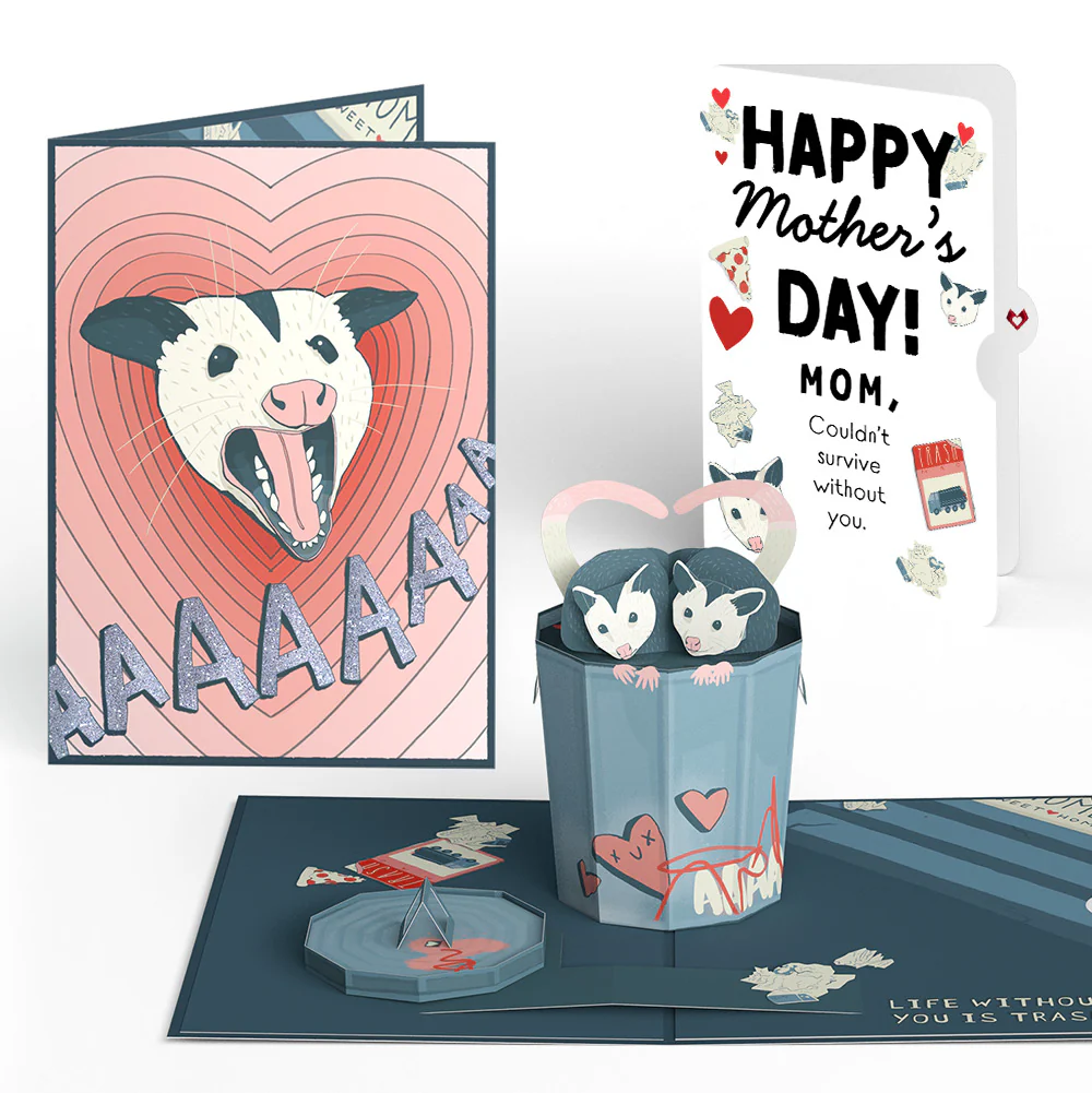 Life Without You Is Trash Possums Mother’s Day Pop-Up Card and Sentiment Set for Mom