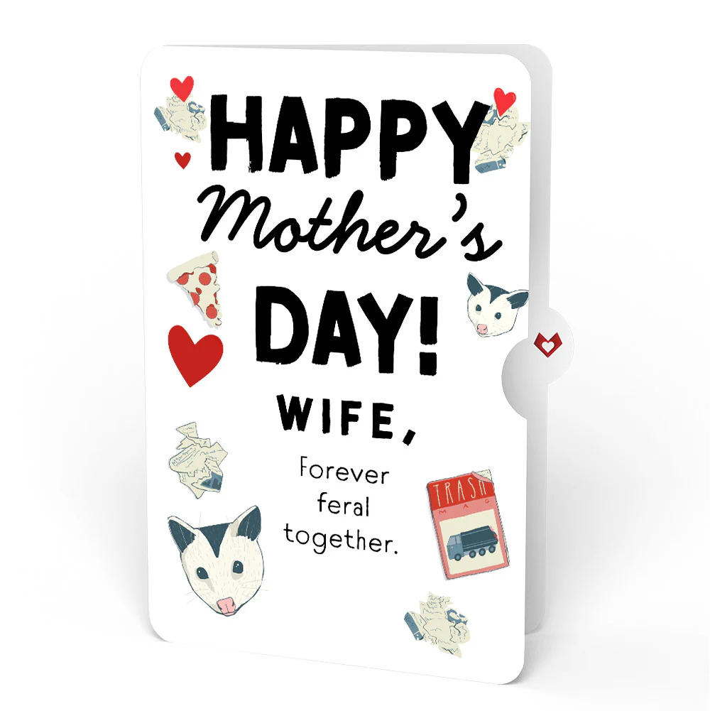 Life Without You Is Trash Possums Mother’s Day Pop-Up Card and Sentiment Set for Wife - Image 4
