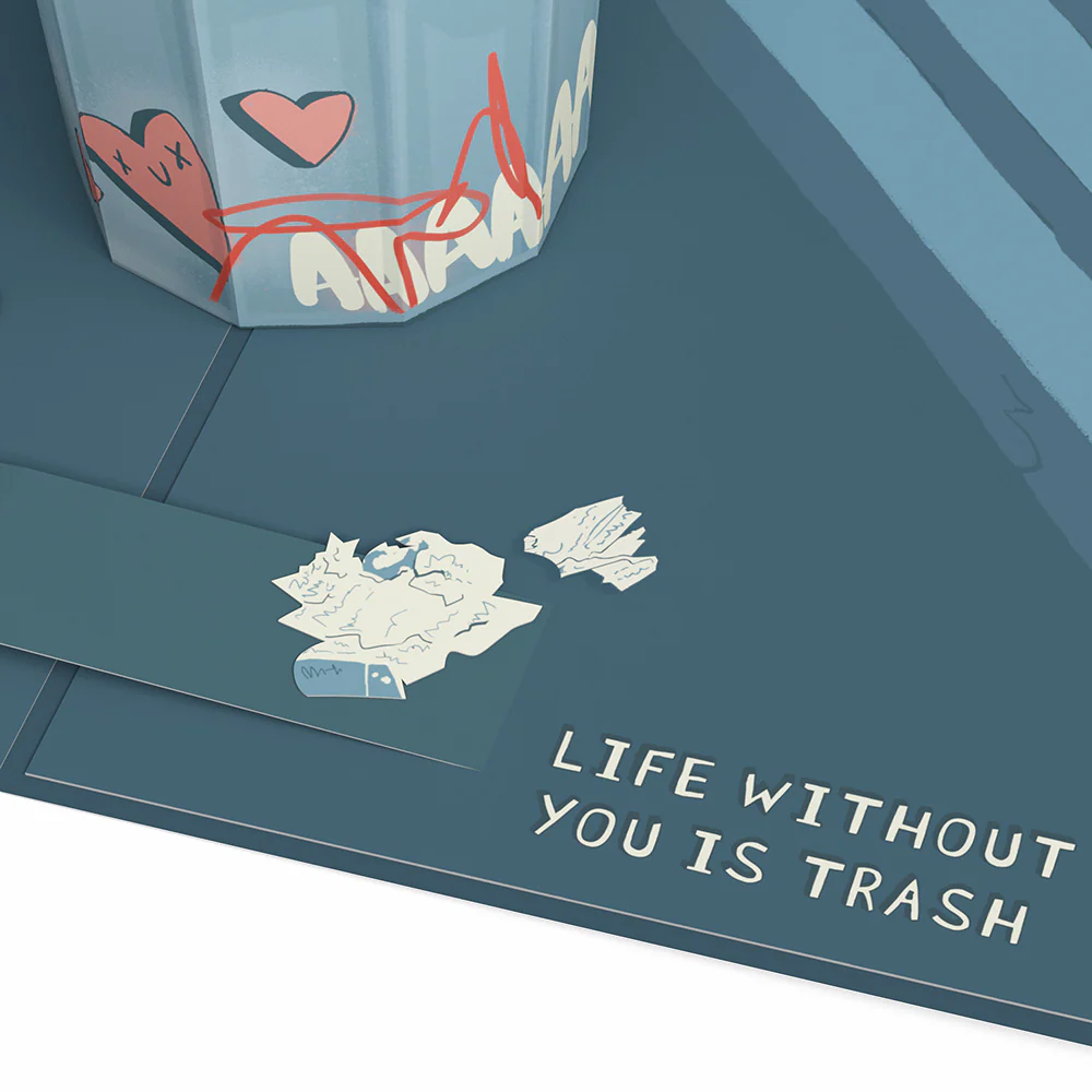 Life Without You Is Trash Possums Pop-Up Card - Image 4