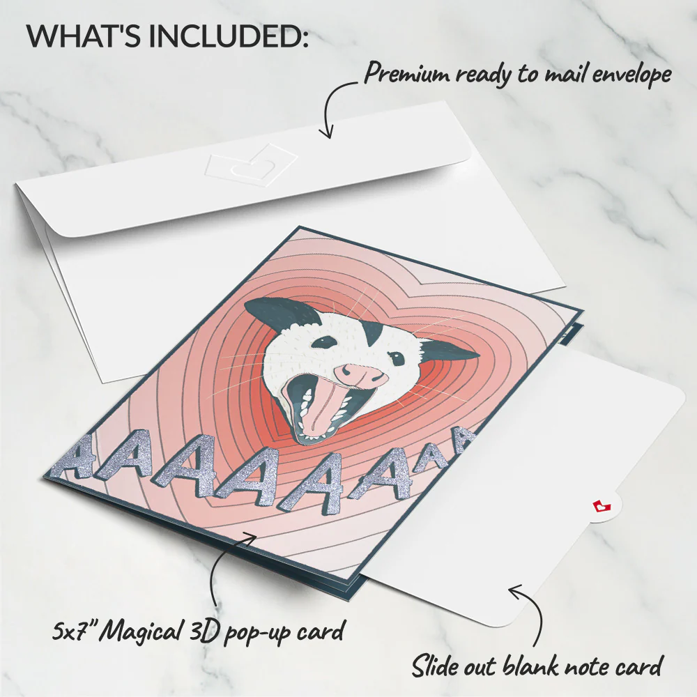 Life Without You Is Trash Possums Pop-Up Card - Image 7