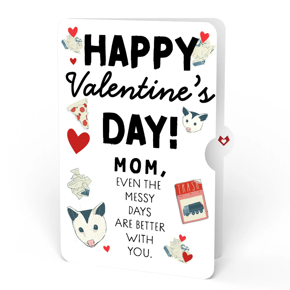 Life Without You Is Trash Possums Valentine Pop-Up Card and Sentiment Set for Mom - Image 4