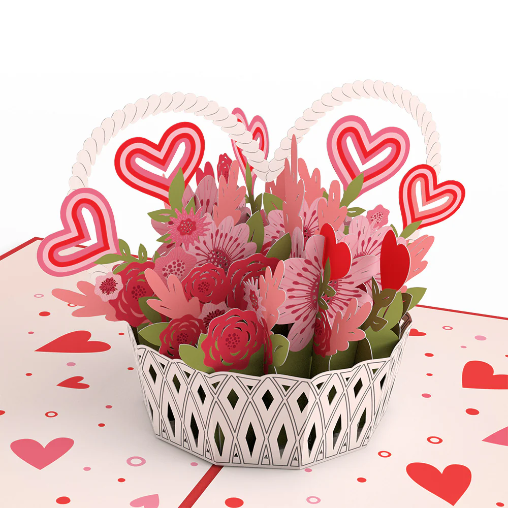 Love Basket Pop-Up Card - Image 2
