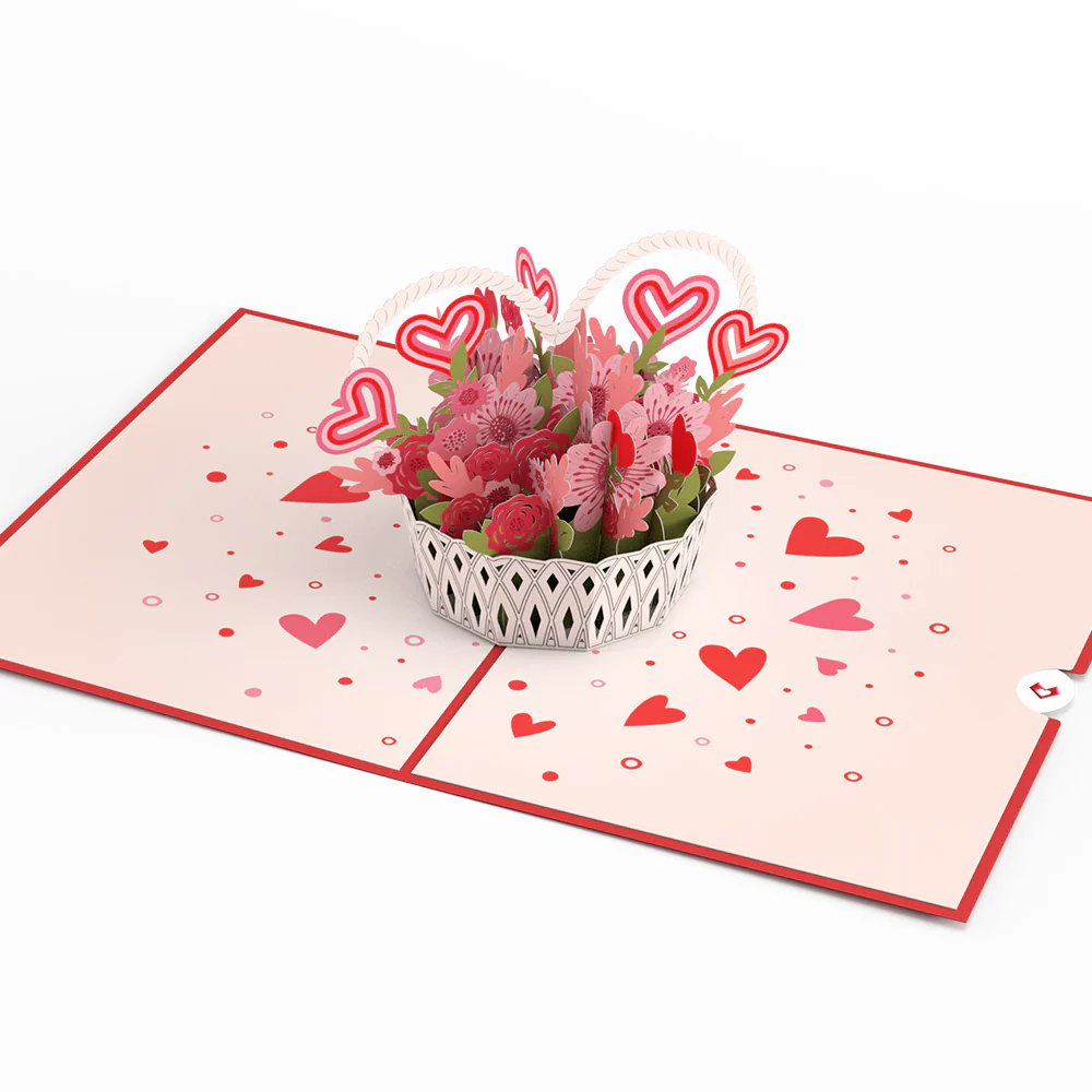 Love Basket Pop-Up Card - Image 3