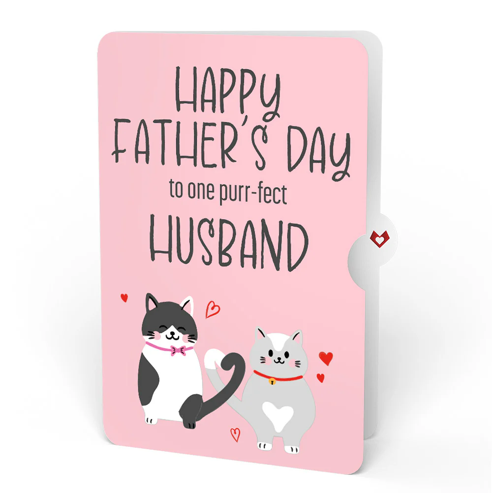 Love Cats Father’s Day Pop-Up Card and Sentiment Set for Husband - Image 4