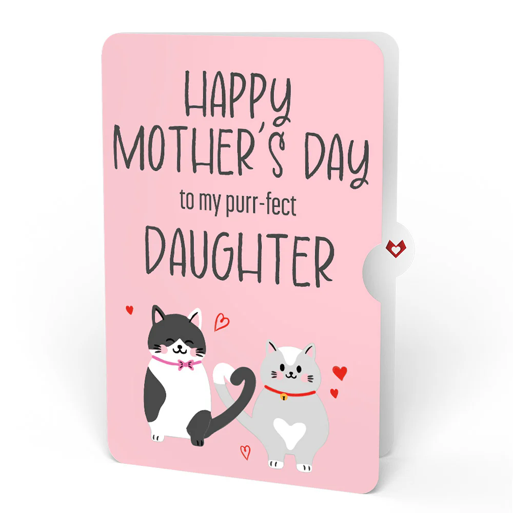 Love Cats Mother’s Day Pop-Up Card and Sentiment Set for Daughter - Image 4