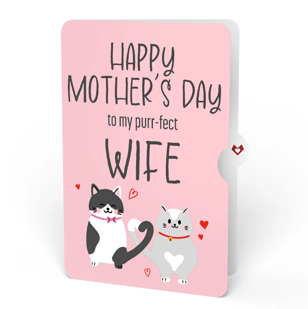 Love Cats Mother’s Day Pop-Up Card and Sentiment Set for Wife - Image 4
