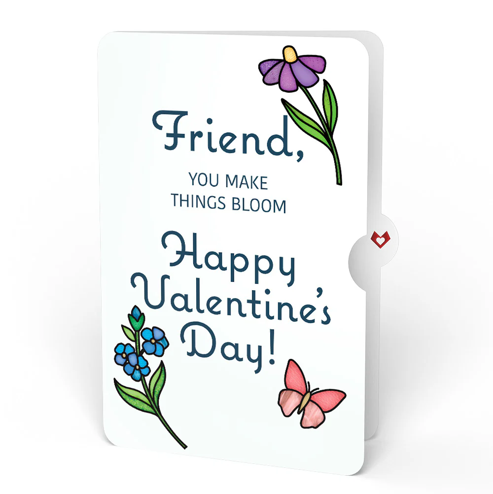 Love Grows Heart Valentine Suncatcher Card and Sentiment Set for Friend - Image 4