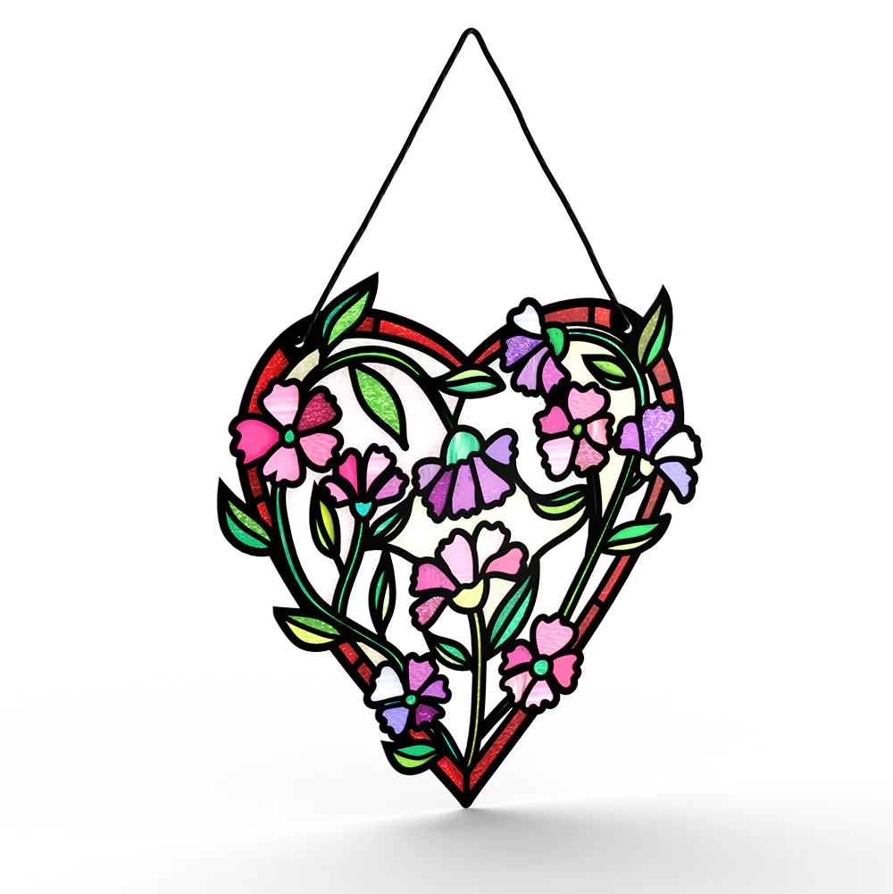 Love Grows Heart Valentine Suncatcher Card and Sentiment Set for Grandmother - Image 3