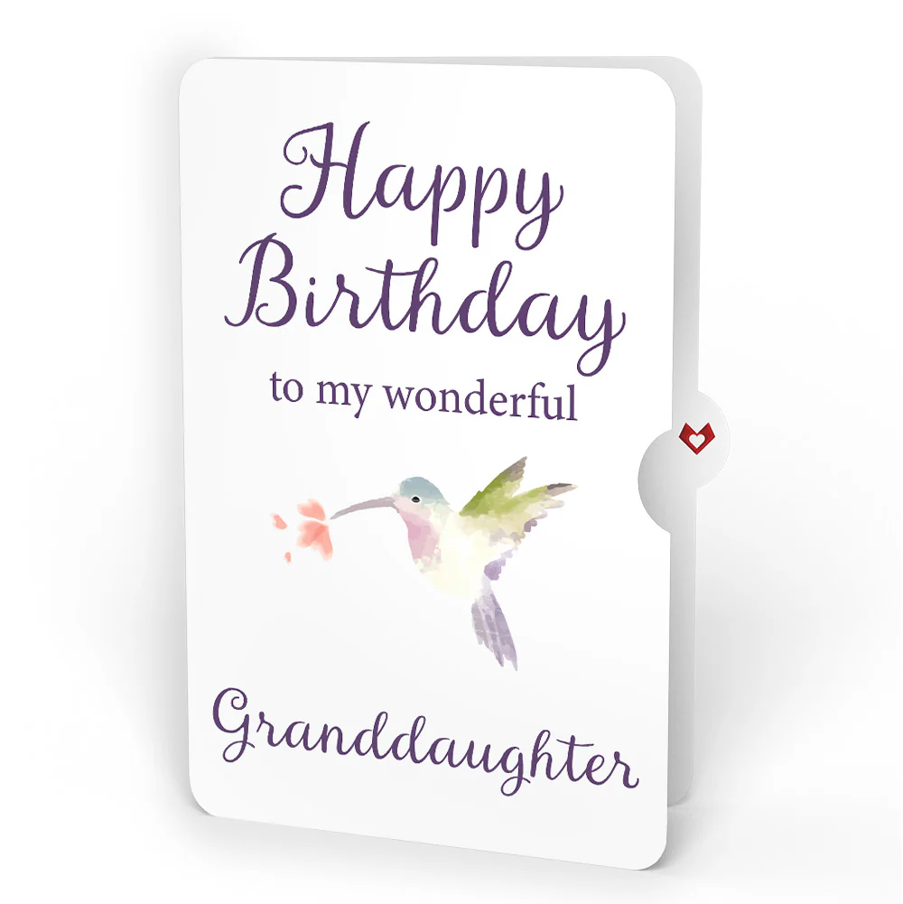Love in Bloom Hummingbird Birthday Pop-Up Card and Sentiment Set for Granddaughter - Image 4