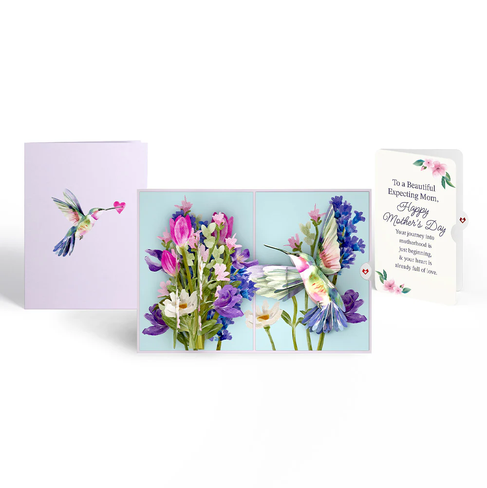 Love in Bloom Hummingbird Mother's Day Pop-Up Card and Sentiment Set for Expecting Mom