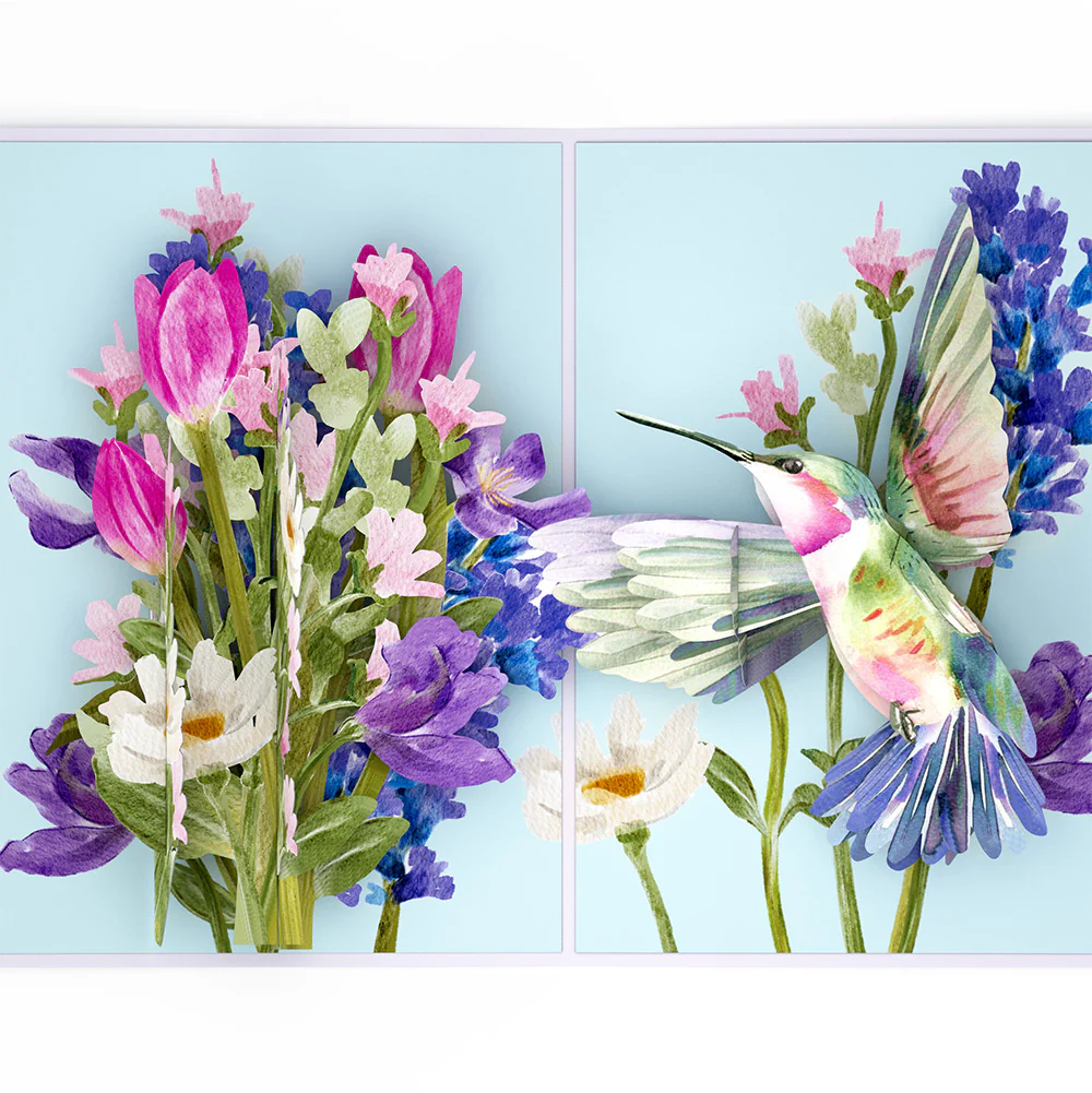 Love in Bloom Hummingbird Valentine Pop-Up Card and Sentiment Set for Daughter - Image 3