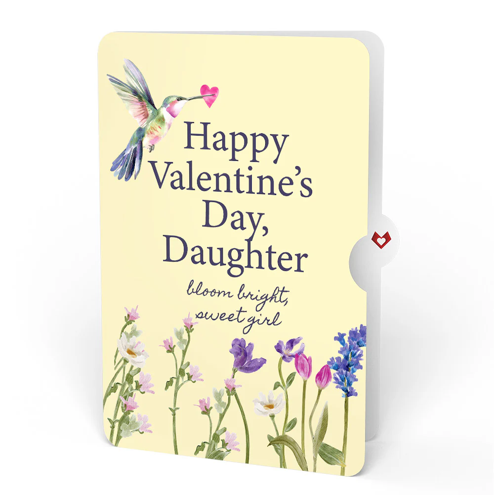 Love in Bloom Hummingbird Valentine Pop-Up Card and Sentiment Set for Daughter - Image 4