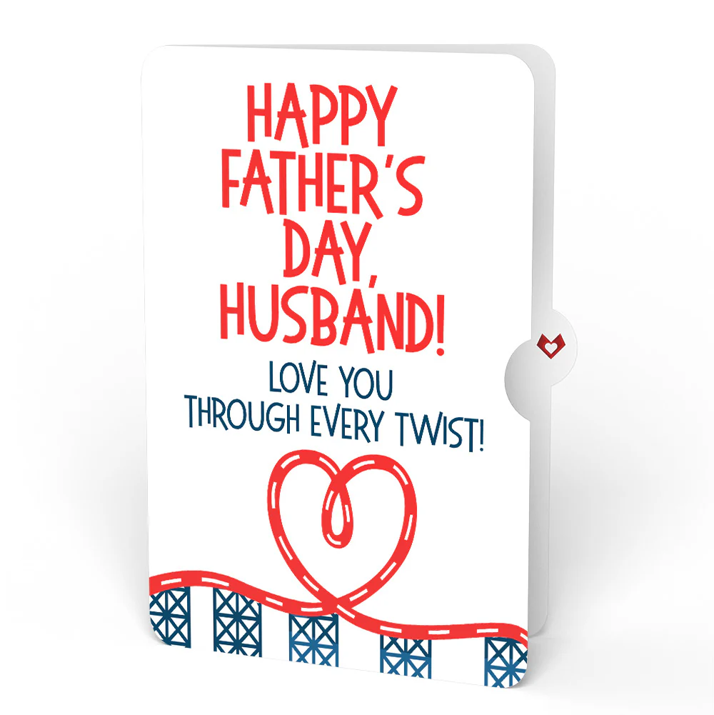 Love Rollercoaster Father’s Day Pop-Up Card and Sentiment Set for Husband - Image 4