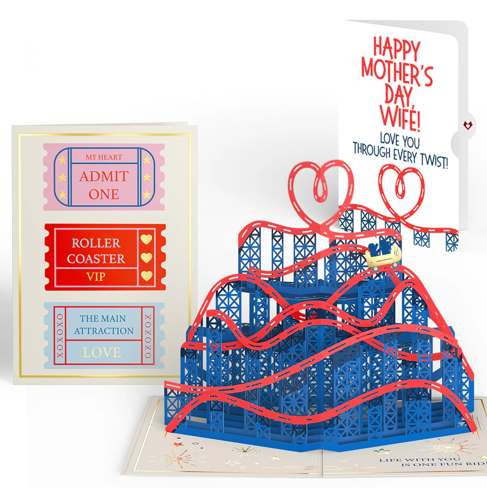 Love Rollercoaster Mother’s Day Pop-Up Card and Sentiment Set for Wife