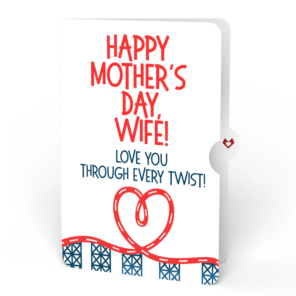 Love Rollercoaster Mother’s Day Pop-Up Card and Sentiment Set for Wife - Image 4