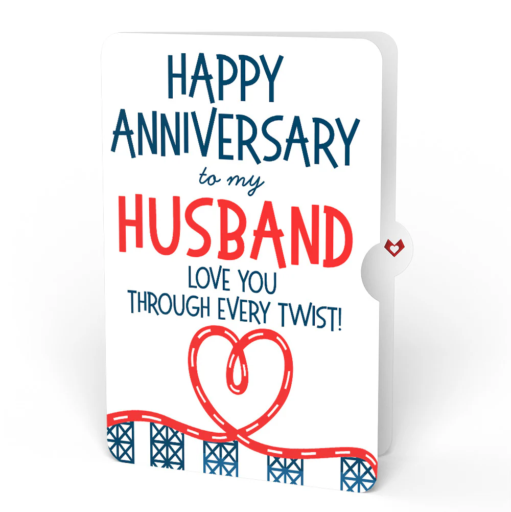 Love Rollercoaster Pop-Up Card and Anniversary Sentiment Set for Husband - Image 4