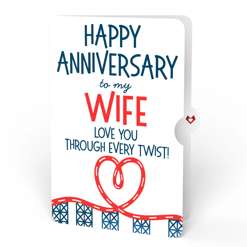 Love Rollercoaster Pop-Up Card and Anniversary Sentiment Set for Wife - Image 4
