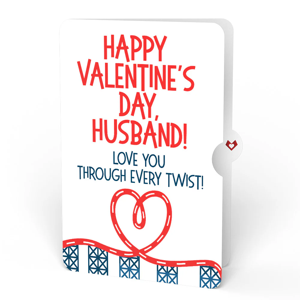 Love Rollercoaster Pop-Up Card and Valentine Sentiment Set for Husband - Image 4