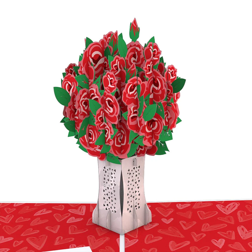 Love Rose Arrangement Pop-Up Card - Image 2