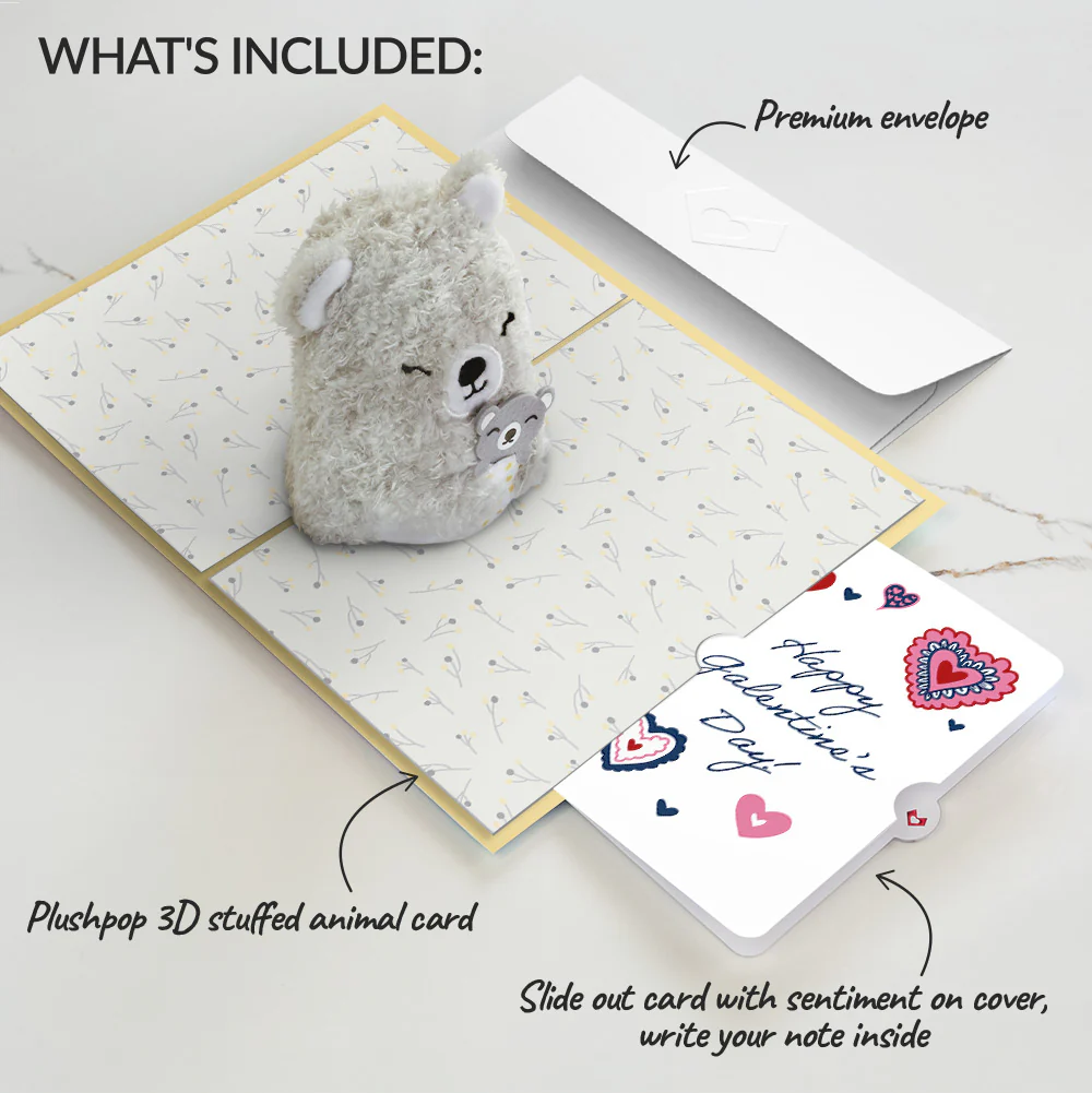 'Love You Most' Mama Bear Galentine's Day Plushpop Card and Sentiment Set - Image 2
