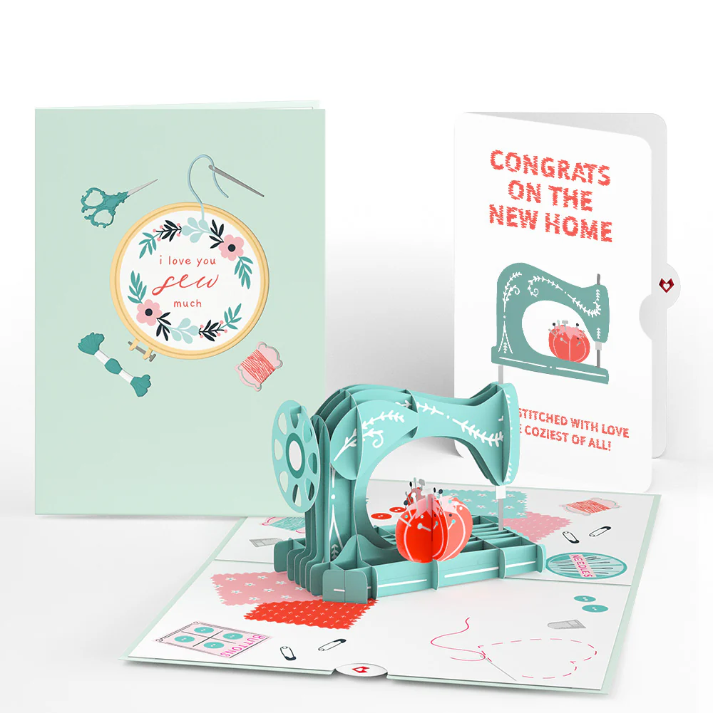 Love You Sew Much Housewarming Pop-Up Card and Sentiment Set