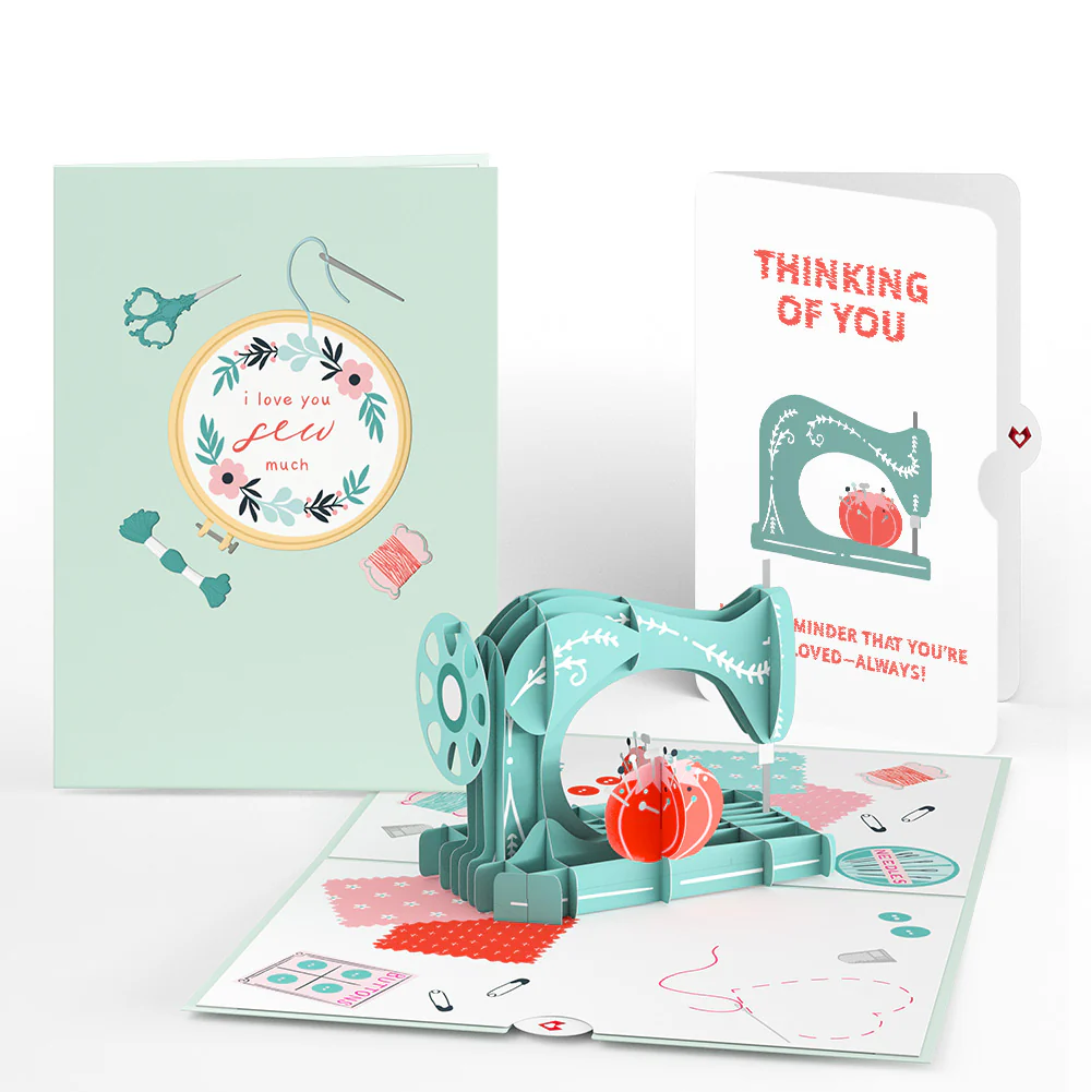 Love You Sew Much Thinking of You Pop-Up Card and Sentiment Set