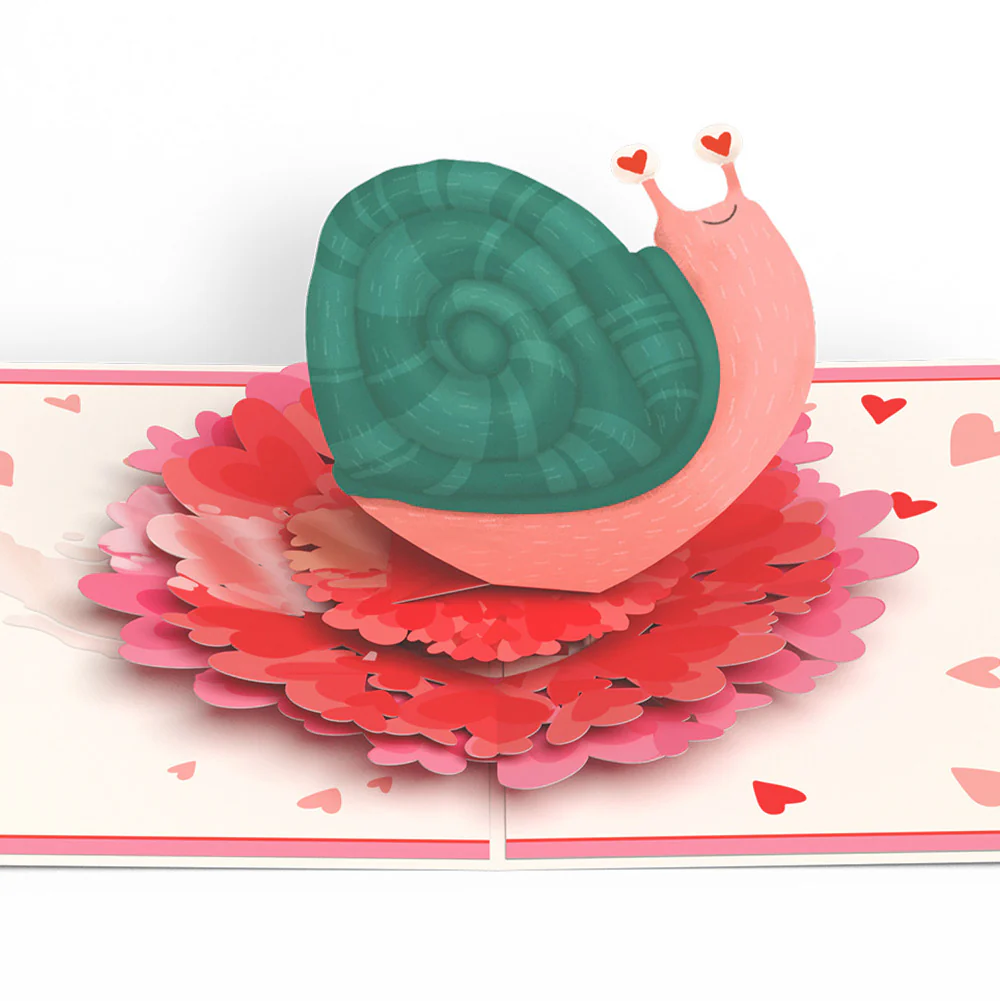 Love You Slow Much Snail Birthday Pop-Up Card and Sentiment Set - Image 3
