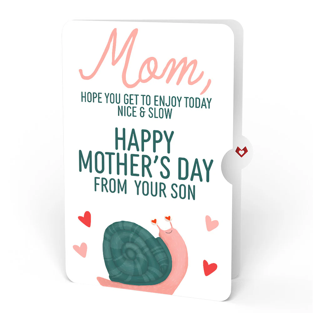 Love You Slow Much Snail Mother’s Day Pop-Up Card and Blushing Snail from Your Son Sentiment Set for Mom - Image 4