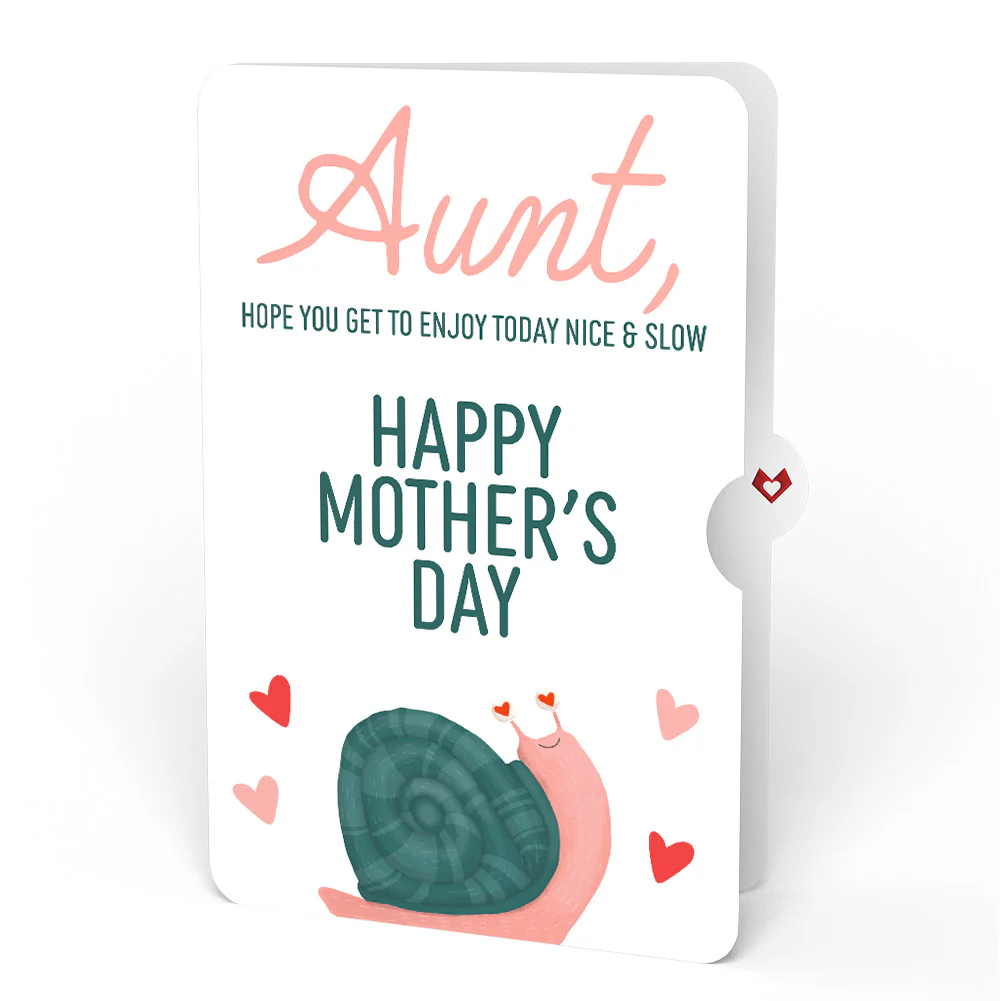 Love You Slow Much Snail Mother’s Day Pop-Up Card and Sentiment Set for Aunt - Image 4