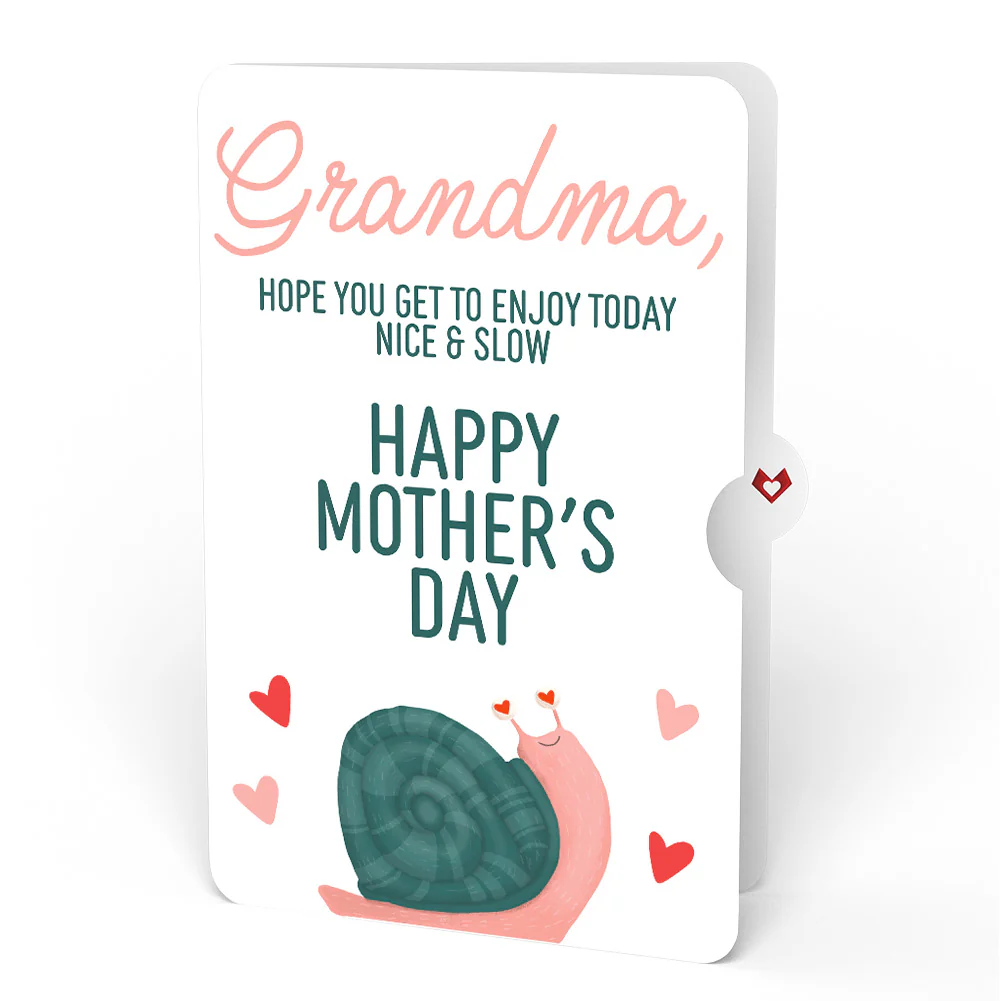 Love You Slow Much Snail Mother’s Day Pop-Up Card and Sentiment Set for Grandmother - Image 4