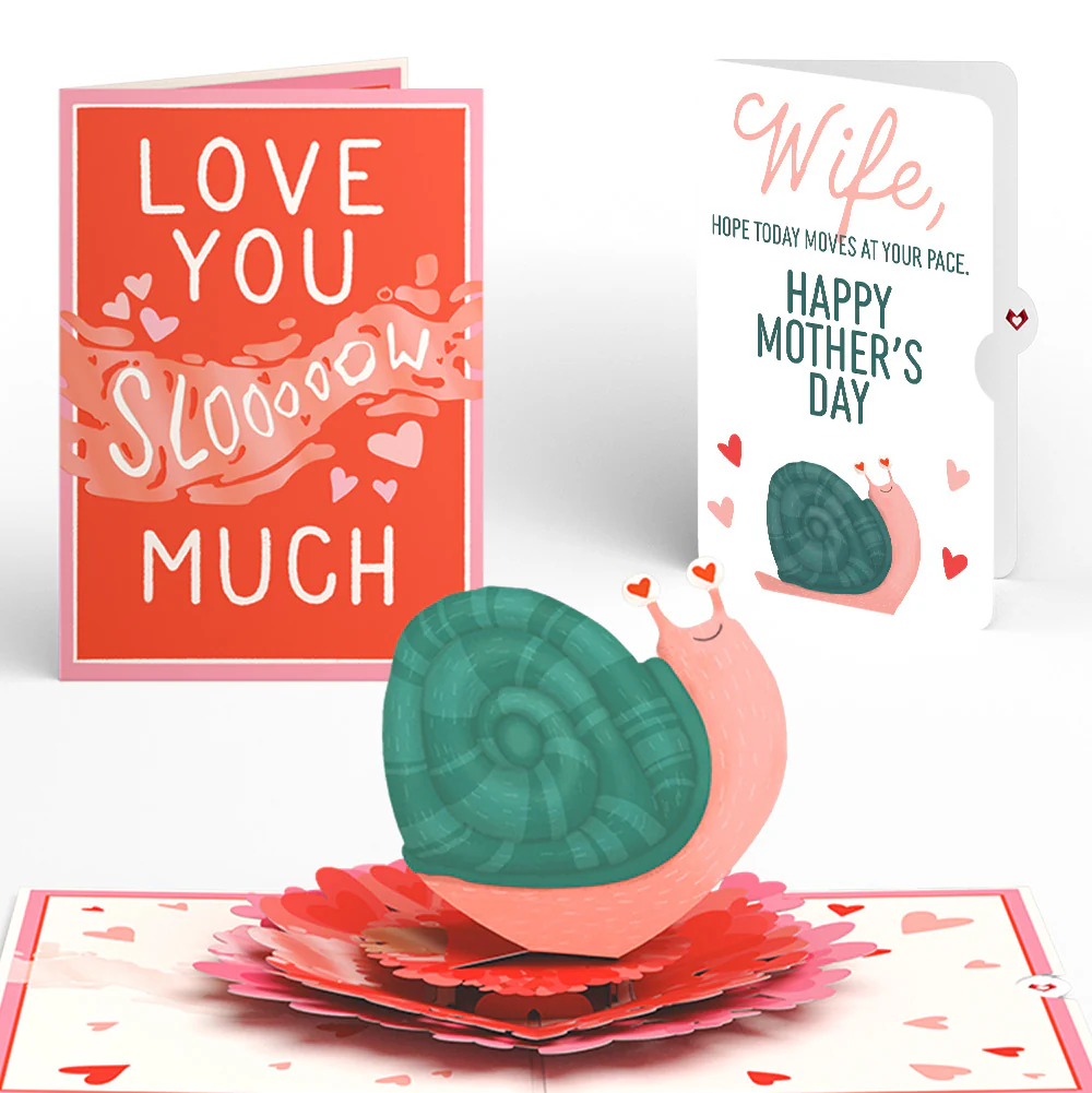 Love You Slow Much Snail Mother’s Day Pop-Up Card and Sentiment Set for Wife