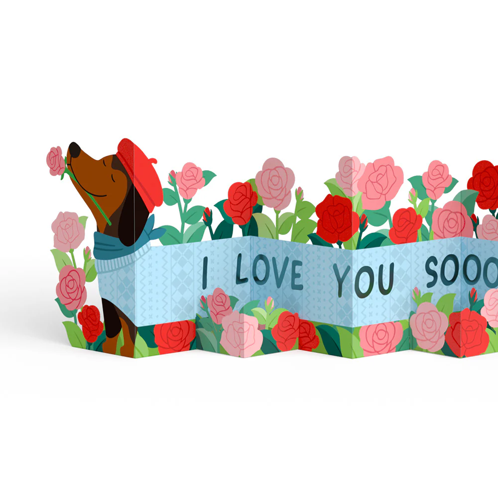 Love You So Much Dog Birthday Loooooong Card™ (Expands to 2 feet) and Sentiment Set for Mom - Image 3