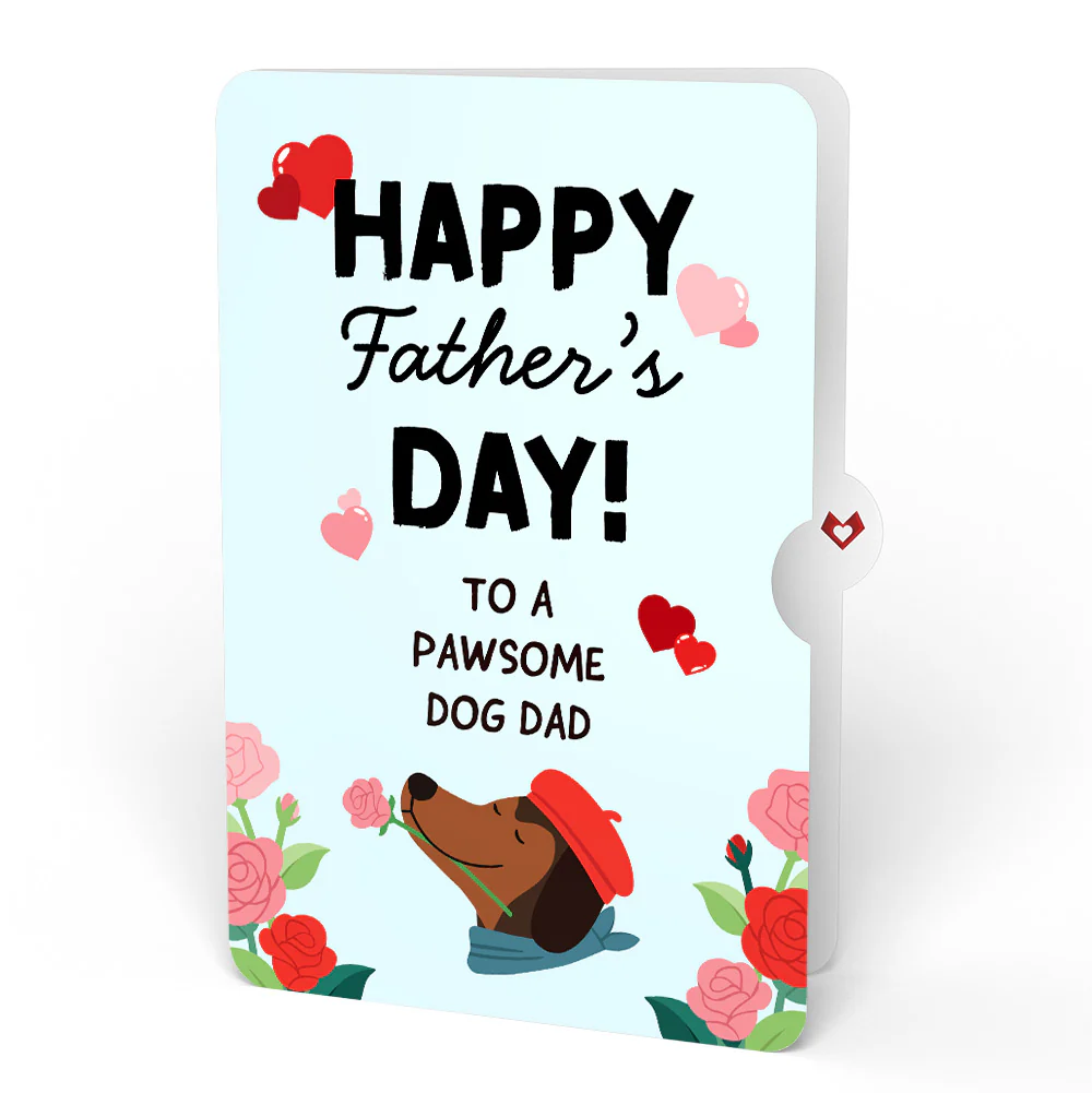 Love You So Much Dog Father's Day Loooooong Card™ (Expands to 2 feet) and Dachshund Pawsome Sentiment Set - Image 4
