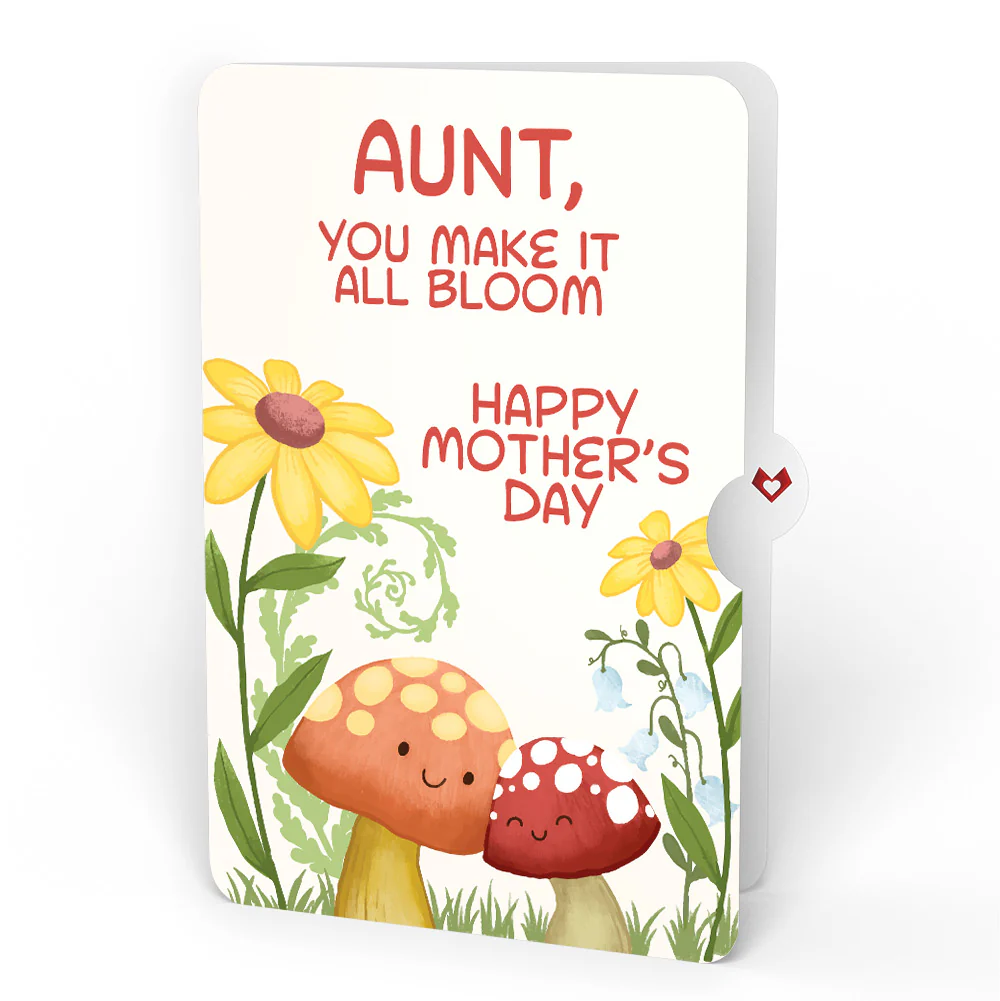 'Love You So Mush' Mother’s Day Plushpop Card and Sentiment Set for Aunt - Image 4
