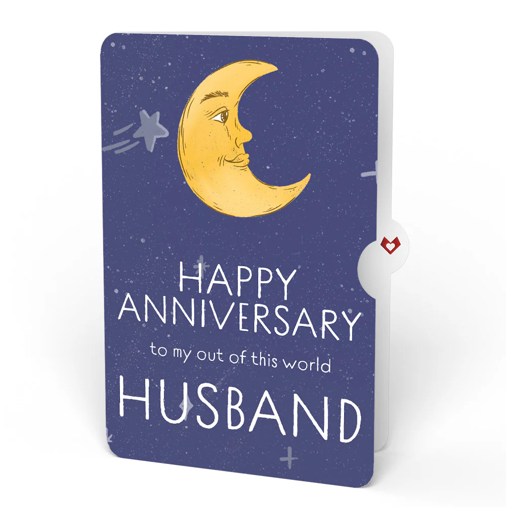 Love You to the Moon and Back Anniversary Light-Up Pop-Up Card and Sentiment Set for Husband - Image 4