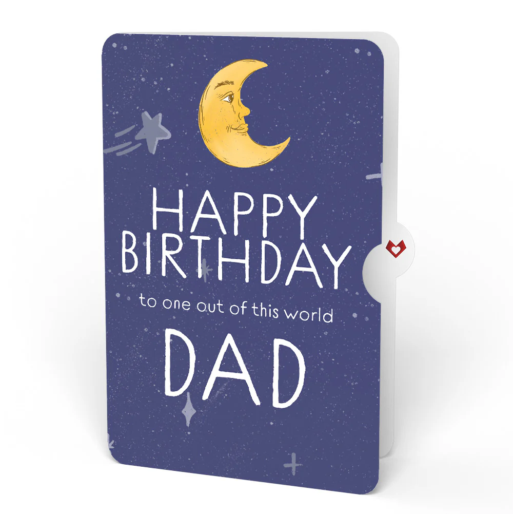 Love You to the Moon and Back Birthday Light-Up Pop-Up Card and Sentiment Set for Dad - Image 4