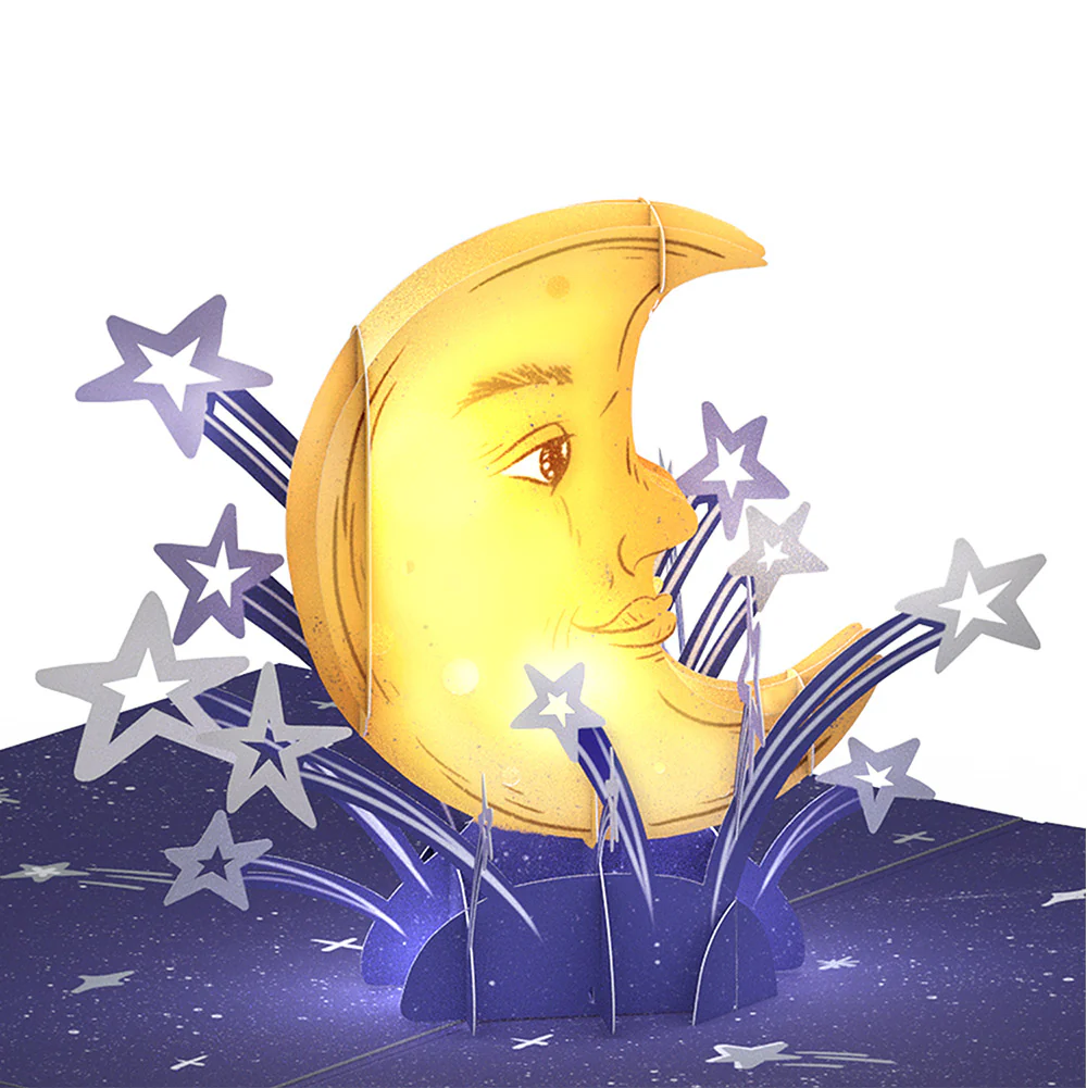 Love You to the Moon and Back Birthday Light-Up Pop-Up Card and Sentiment Set for Son - Image 3