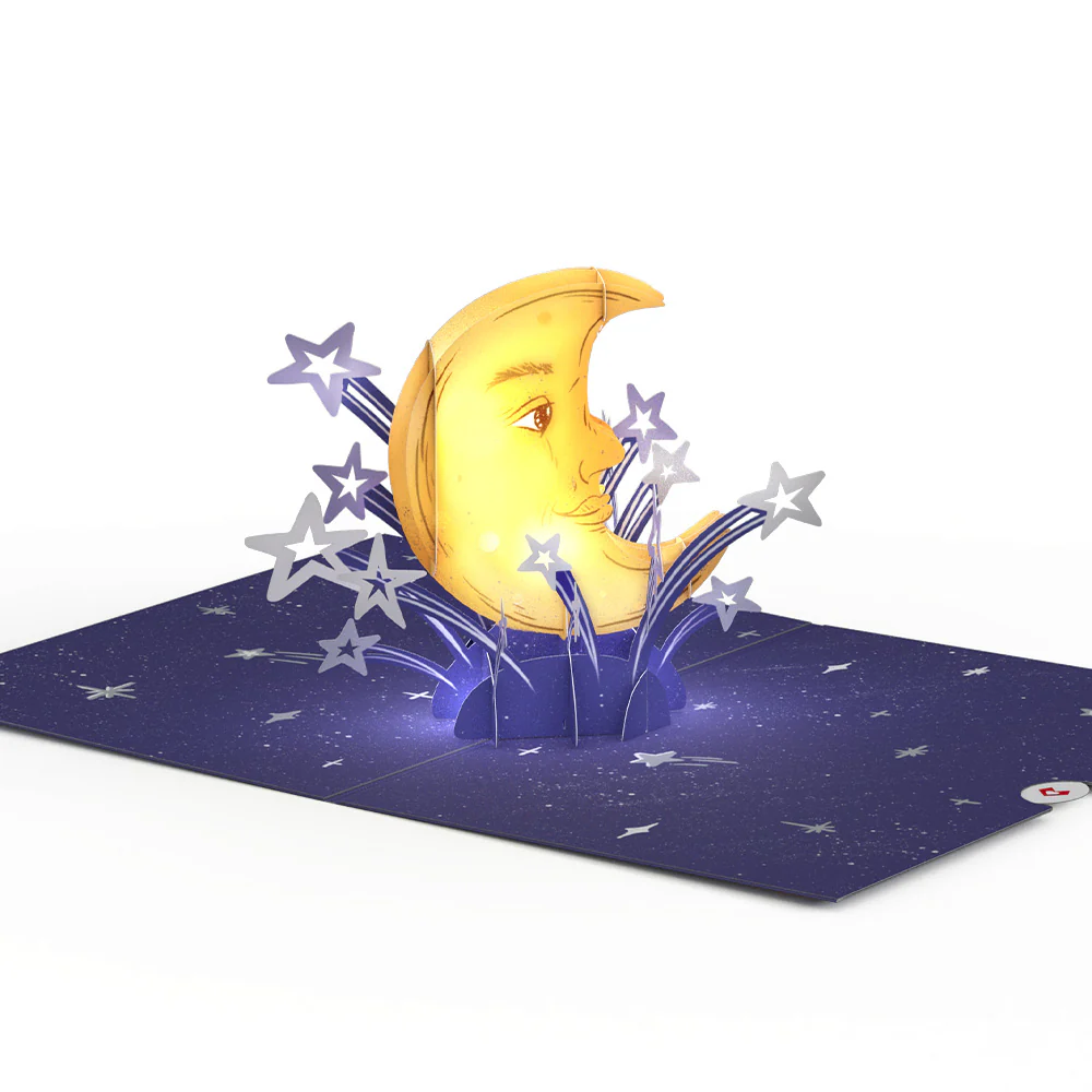 Love You to the Moon and Back Mother's Day Light-Up Pop-Up Card and Sentiment Set for Daughter - Image 3